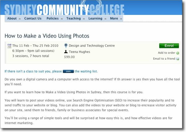 Course: How to Make a Video using Photos - by Teena Hughes 