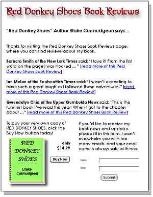 Follow the ficticious Red Donkey Shoes Book Reviews