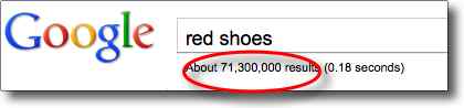 What  is SEO? Example of search engine results for "red  shoes"